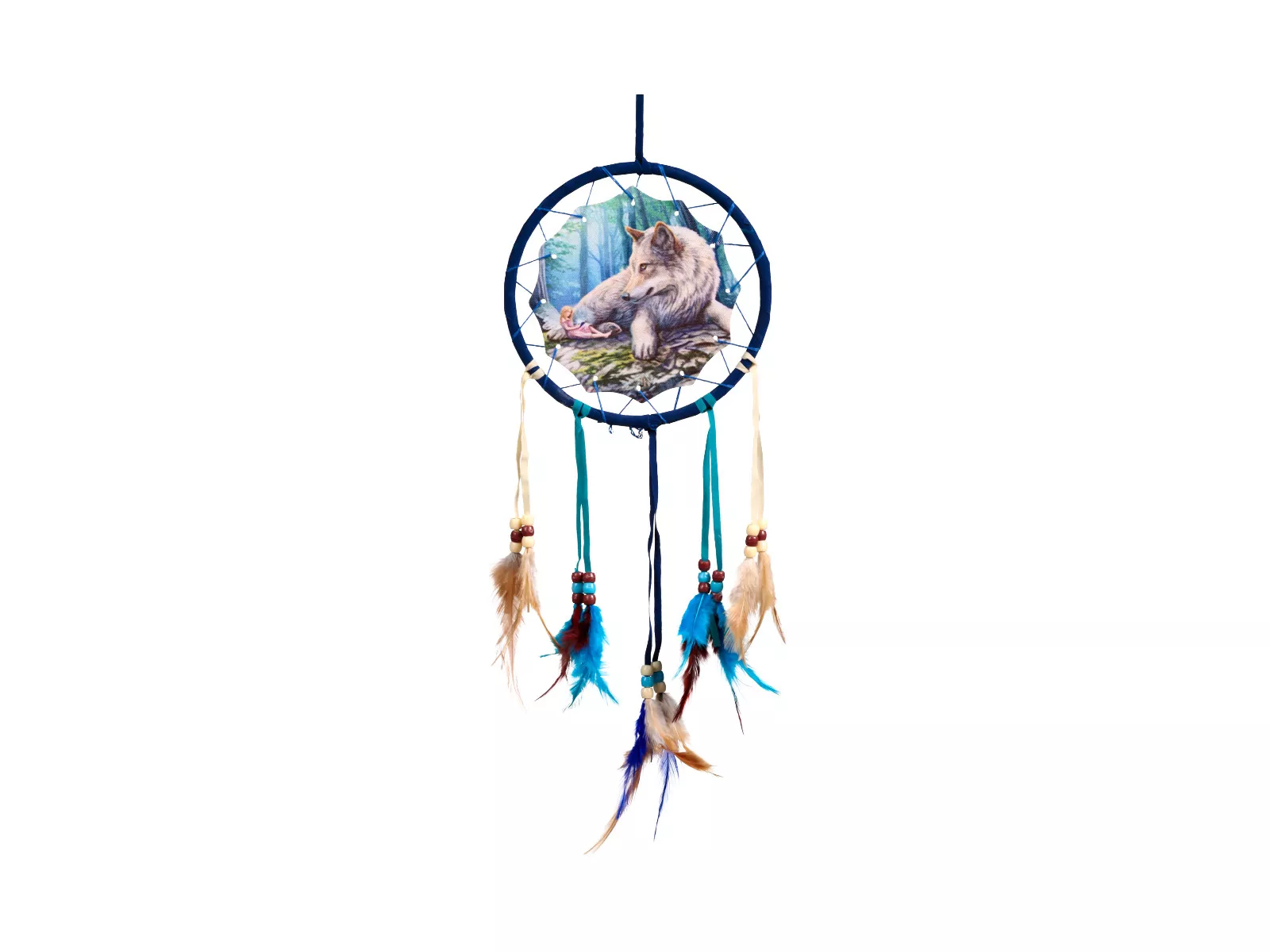 Traumfänger Märchen Wolf & Fee 16cm