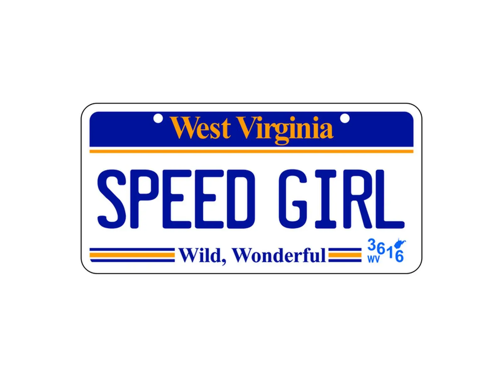 USA Kennzeichen m. Namen 006 SPEED GIRL