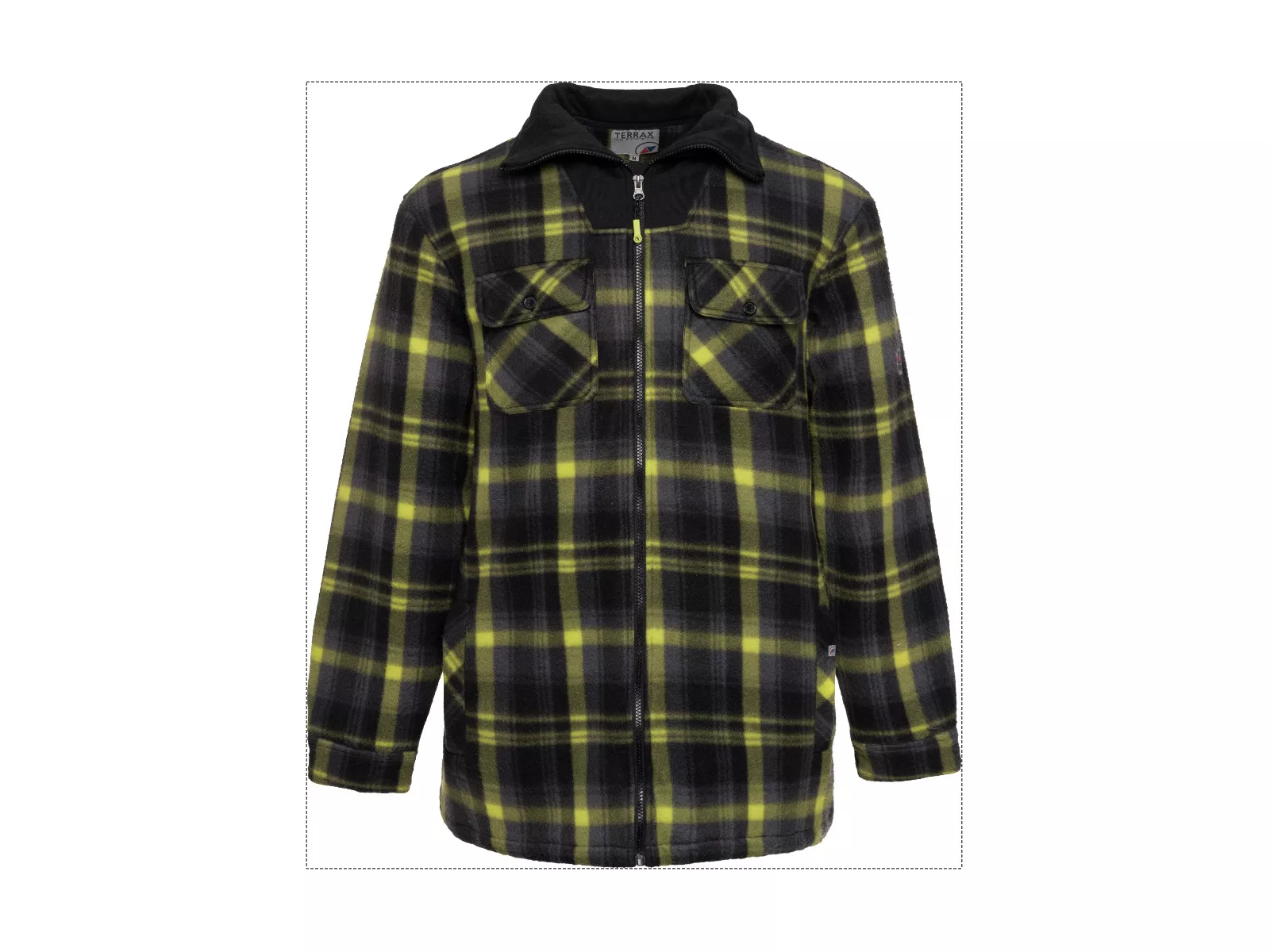 Thermohemd Terrax Workwear-1048-schwarz/limette-2X