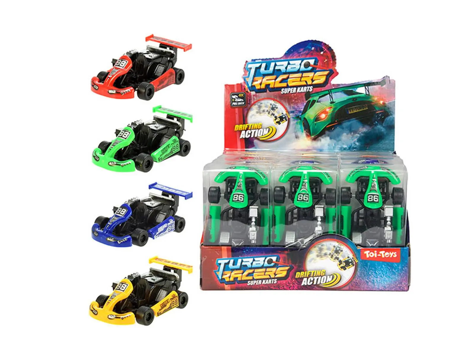 Turbo Racers 4-fach sortiert,12er Disp.
